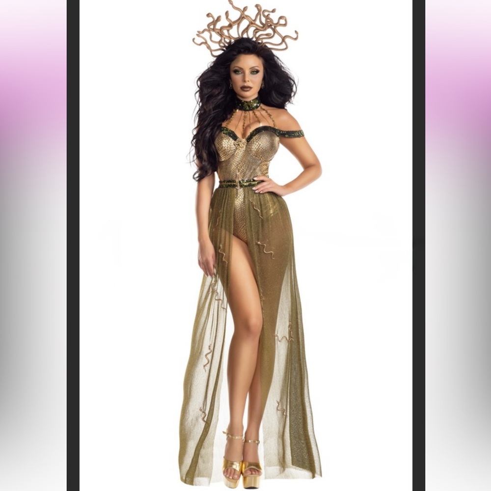 Gold Sheer Goddess Maxi Dress by